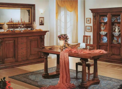 Esszimmer Set Esstisch Kommode Vitrine Spiegel Luxus Klassische Möbel